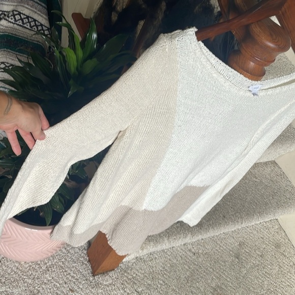 J Jill Color-block Cotton Knit Beach Sweater - Picture 4 of 13